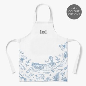 Personalised Kid’s Apron, Baking Apron for Kids, Cooking Apron, Gifts for Kids Bunny Rabbit Apron, Star Baker Mini Chef Apron, Blue Apron