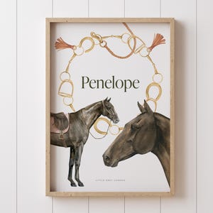 Personalised Horse Name Wall Art, Horse Wall Art, Equestrian Nursery Decor, Kids Prints, Nursery Prints, Horse Nursery, Horse Wall Prints