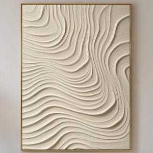 Original Beige 3D Heavy Textured Abstract Painting ,Modern Minimalist Wall Art ,Neutural Tone Wabi-Sabi Wall Art,Living room Modern wall art