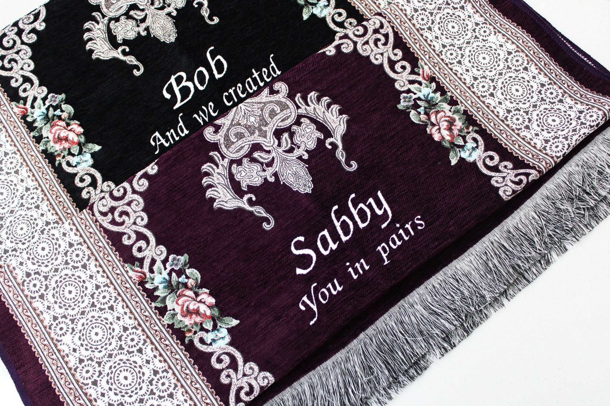 Personalised Couple Prayer Mat Personalized Prayer Mat Etsy