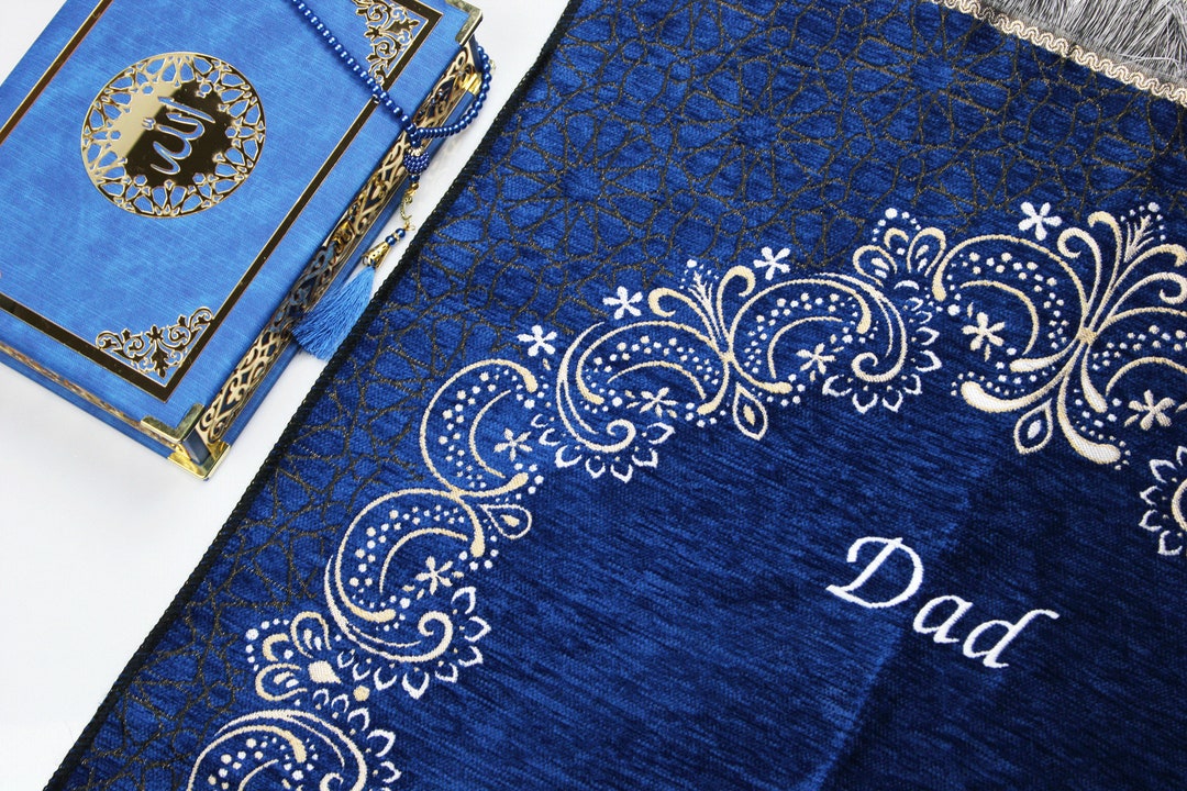 Personalised Prayer Mat Gift Set Musallah Namaaz Prayer Etsy UK