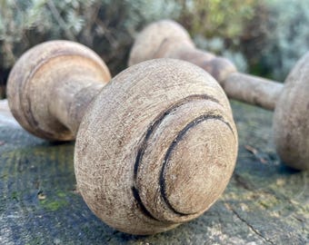 Rustic Reclaimed Wood Style Curtain Holdbacks / Tiebacks in Small or Large Sizes – Perfect Match for Our Curtain Poles