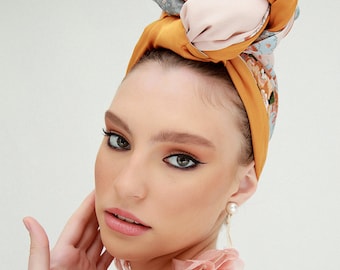 Floral Fashion Turban Headband: Polyester Chemo Hat