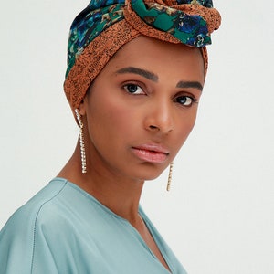 Nature Serpushi, Chemo Hat, Chemo Turban, Head Covering, Vintage Turban, Modern Headbands, image 3