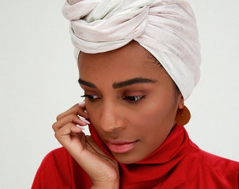 Pink Silver Turban Headwear: Women's Fashion Chemo Hat