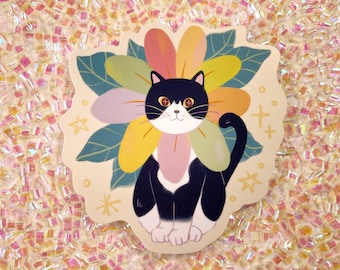 Naklejka Jolly Flower Cat