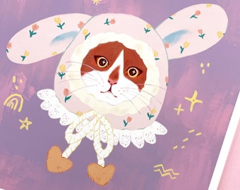 A Kitty's Soft Gaze Print