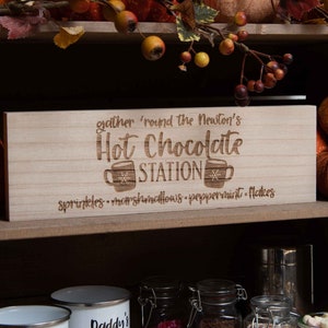 Personalised Hot Chocolate Station, Bar Sign