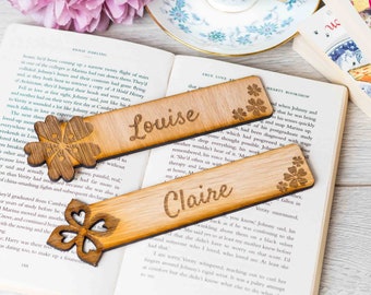 Flower Bookmark, Personalised Wooden Bookmark, Valentine’s, Mother’s Day, Birthday, Christmas, Gift for her