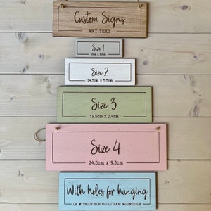 Personalised sign, 4 sizes, different colours available