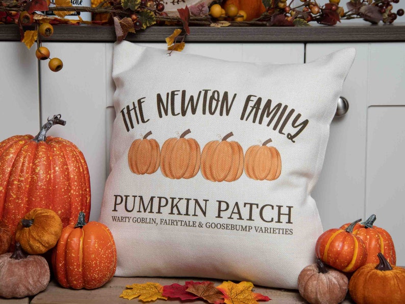 Autumn Decor Cushion, Autumn Decor, Autumn Decorations, Personalised Autumn Pumpkin Cushion, Rustic Autumn Decor