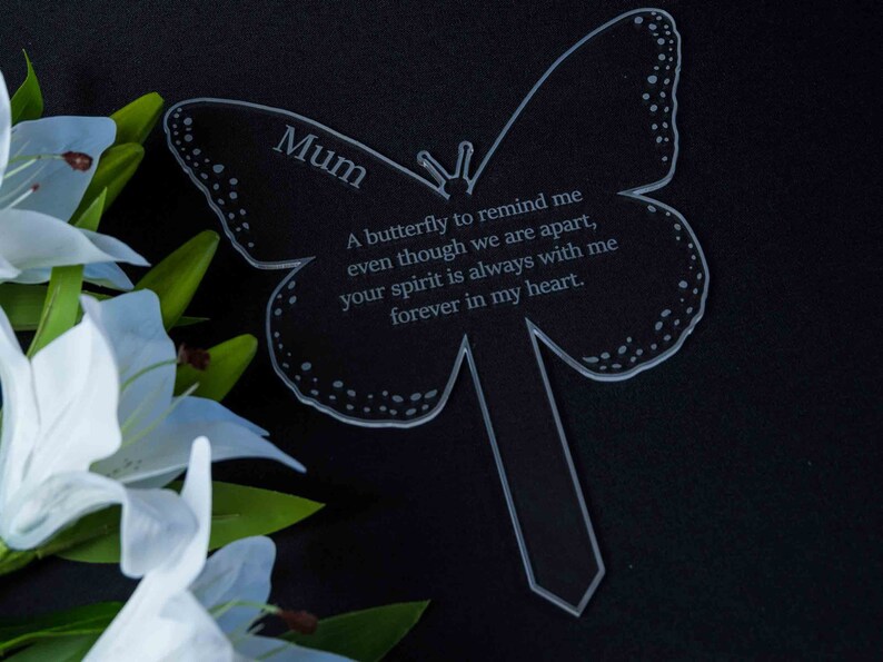 Butterfly Memorial Marker Grave Ornament Grave decoration Etsy