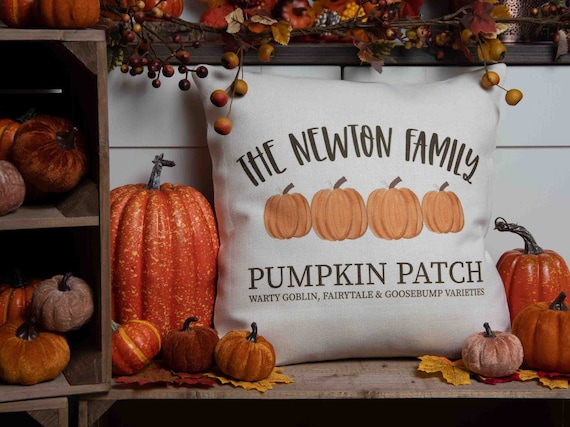 Pumpkin Cushion, Autumn Decor Cushion, Autumn Decor, Autumn Decorations, Personalised Autumn Pumpkin Cushion, Rustic Autumn Decor