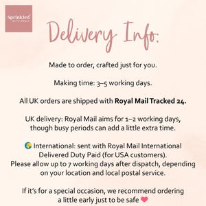 delivery info for personalised signs