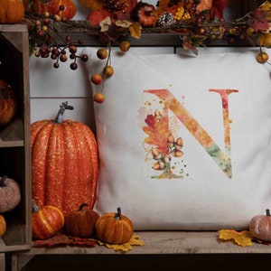 Autumn Decor Cushion, Autumn Decor, Autumn Decorations, Personalised Autumn Cushion, Rustic Autumn Decor