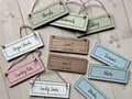 FULLY personalised Miniature Wooden Signs, different sizes available, any text custom made signs, wooden labels, organisation tags