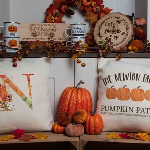 Autumn Decor Cushion, Autumn Decor, Autumn Decorations, Personalised Autumn Pumpkin Cushion, Rustic Autumn Decor