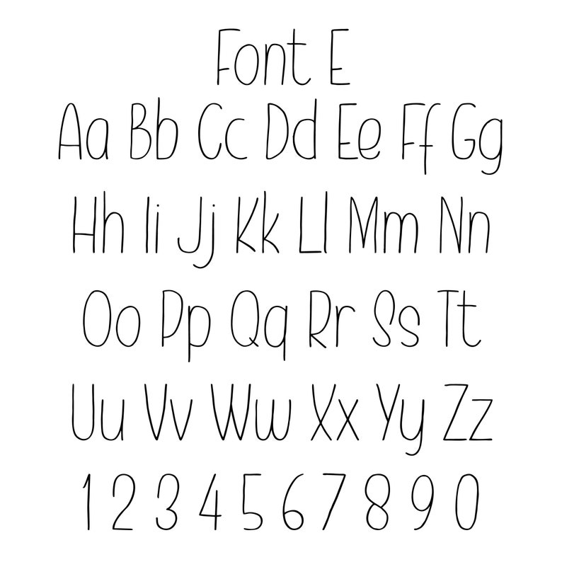 May include: A handwritten font alphabet in black ink on a white background. The alphabet includes uppercase letters, lowercase letters, and numbers 1 through 0.