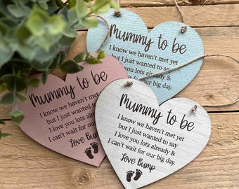 Mummy To Be Gift, Baby Shower Gift, Mummy To Be Hanging Keepsake Sign, Gift From Bump