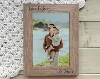 Like Father Like Son or Daughter Photo Frame, Gift for Dad