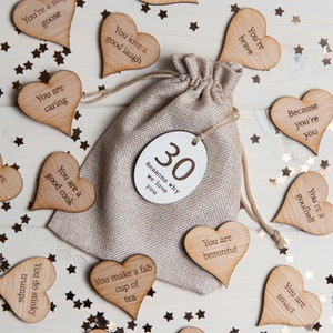 30th Birthday Gift Keepsake, 30 Reasons Why We Love You, Personalised 30th Birthday Present, Birthday Milestone Gift