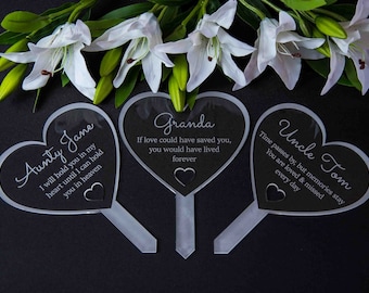 Memorial Marker, Grave Ornament, Memorial Plaque, Grave Decoration, Personalised Memorial, In Memory Of, Sympathy Gift, Garden Memorial