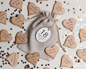 18th Birthday Gifts, 18th birthday gifts for girls, 18th birthday gifts for boys, 18 Reasons Why I We Love You, 18th Milestone Gift,