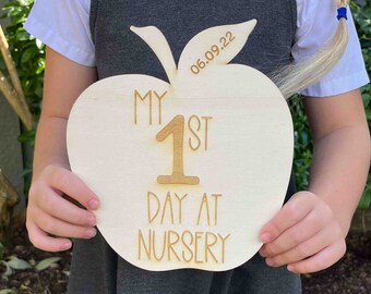First Day Of Nursery Photo Prop Sign, First Day Of Pre-School, First Day Photo Keepsake, Starting Nursery Pre-School Sign