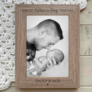Personalised 1st Fathers Day Photo Frame, First Father&#39;s Day Picture Frame, Gift for New Dad, Father&#39;s Day Gift From Baby, 5x7 or 6x4