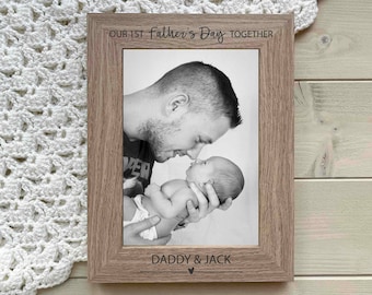 Personalised 1st Fathers Day Photo Frame, First Father's Day Picture Frame, Gift for New Dad, Father's Day Gift From Baby, 5x7 or 6x4