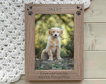 Personalised Dog Memorial Photo Frame, Cat Memorial Picture Frame, Pet Memorial Gift, Pet Remembrance Keepsake Gift, 5x7 or 6x4