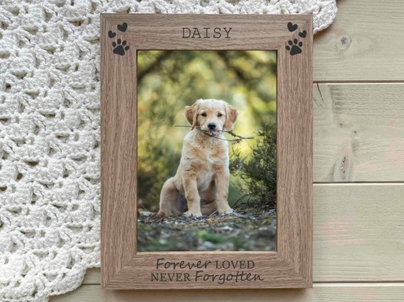 Personalised Dog Memorial Photo Frame, Cat Memorial Picture Frame
