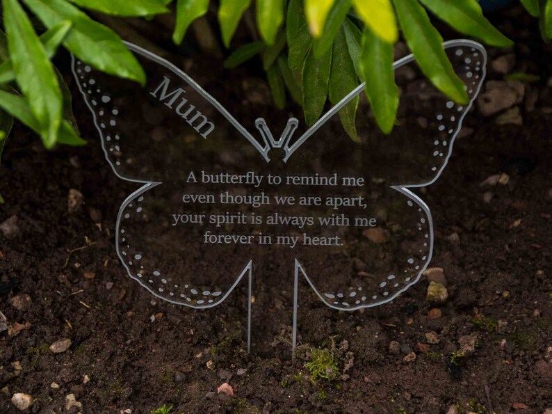 Butterfly Memorial Marker Grave Ornament Grave decoration Etsy