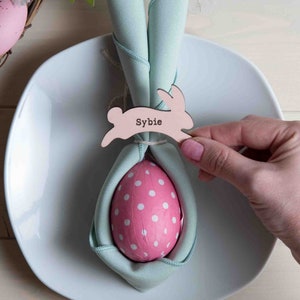 Personalised Wooden Easter Bunny Place Setting, Easter Place Setting, Easter Table Setting