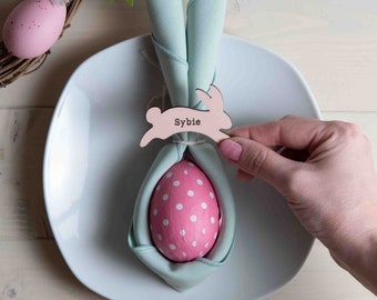 Personalised Wooden Easter Bunny Place Setting, Easter Place Setting, Easter Table Setting