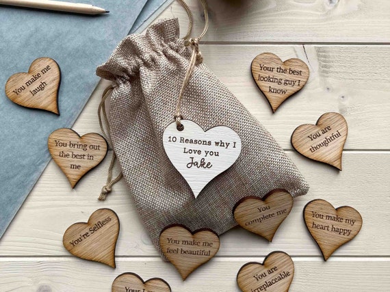 10 Reasons Why I Love You, Romantic Gift for Her Him, Valentine's