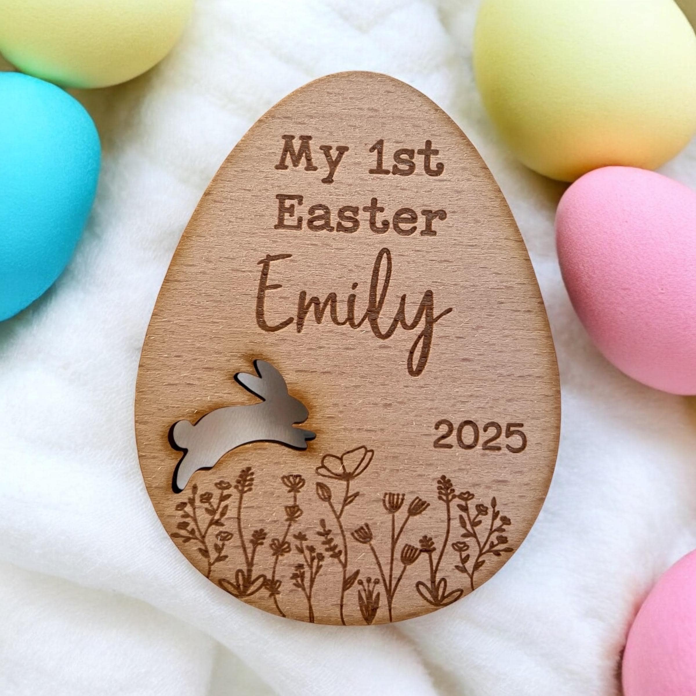 Personalised Baby's First Easter Sign, Social Media Photo Prop Disc, Baby Milestone, Keepsake Easter Decoration, Baby 1st Easter Gift