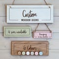 Custom sign, personalised sign, wooden sign, door sign, play sign, no cold callers, door sign, office sign, labels, tags, parcel, shop sign