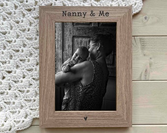 Nanny & Me Photo Frame, Gift for Nan, Mother's Day Gift for Grandma, Nanny Picture Frame, Birthday Gift For Nanna, Gran, Nana, 5x7 or 6x4