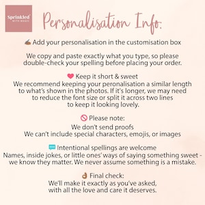 how to customise the signs info