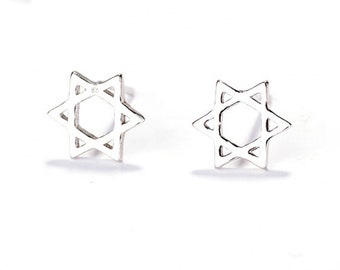 Men Women Real 925 Sterling Silver Italy Star of David Screwback Earrings 11mm Men Women Real 925 Sterling Silver Italy Star of David Screwback Earrings 11mm