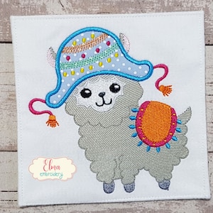 Cute Mexican Llama - Machine Embroidery Design - Applique - 5 de Mayo Embroidery - 3x3 4x4 5x5 6x6 7x7 - Mexican Embroidery