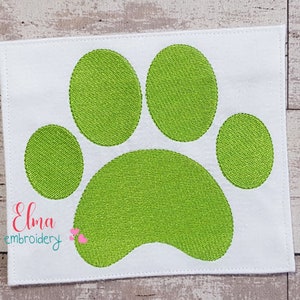 Animal Paw Print - Set of 5 sizes - Fill Stitch - Machine Embroidery Design - Animal Embroidery - 2x2 3x3 4x4 5x5 6x6 7x7