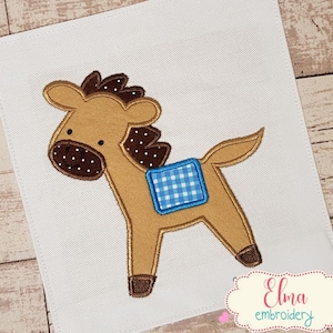 Horse Boy - Machine Embroidery Design - Applique Embroidery - Animal Embroidery Design - 4x4 5x5 6x6 7x7 - Farm Animal Embroidery