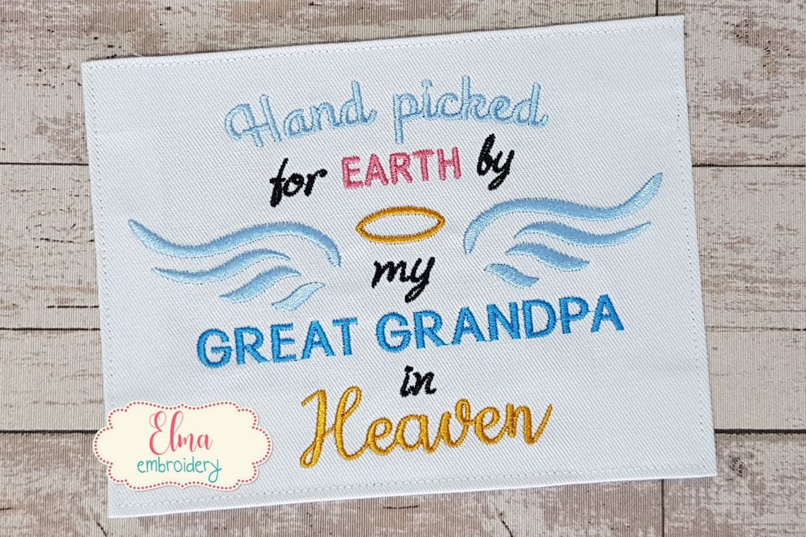 Hand Picked By My Great Grandpa In Heaven www.etsy.com