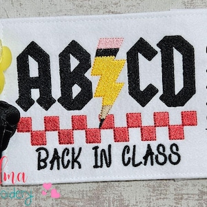Back in Class Rock Style – Fill Stitch - Machine Embroidery Design - Back to School Embroidery - School Patterns