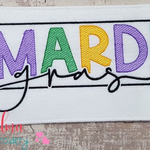 Mardi Gras Embroidery Design: Sketch Stitch (Digital Download)