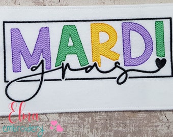 Mardi Gras Embroidery Design: Sketch Stitch (Digital Download)