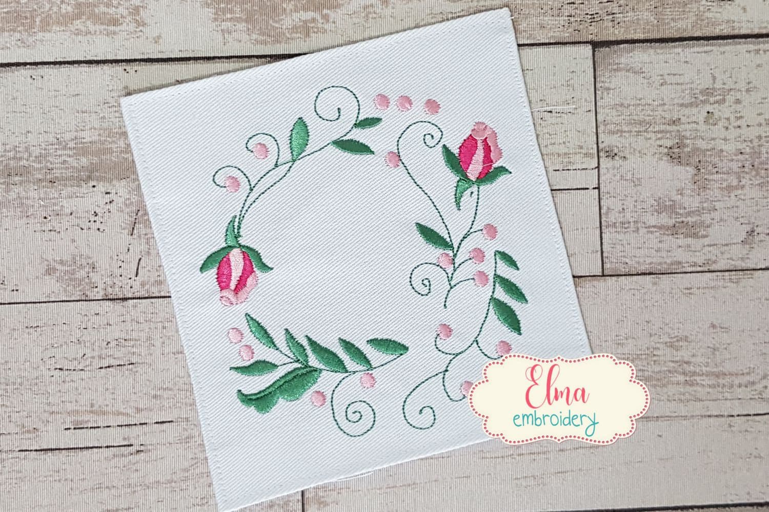 UND FLOWER RAISED EMBROIDERY TOPグリーン UND FLOWER RAISED EMBROIDERY TOPグリーン