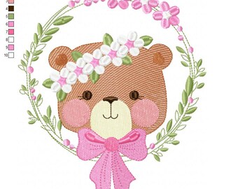 【GRAVER】23FW★ Flower Bear Smile Embroidery Short Padding UNISEX] Flower bear smile embroidery short padding - GRAVER